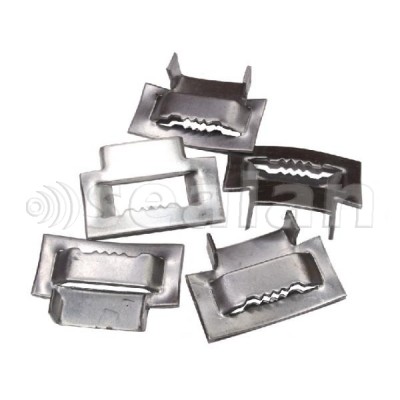 Скріпа СК-20Н (кліпса нерж.сталь для стрічки 20мм) упаковка 100шт