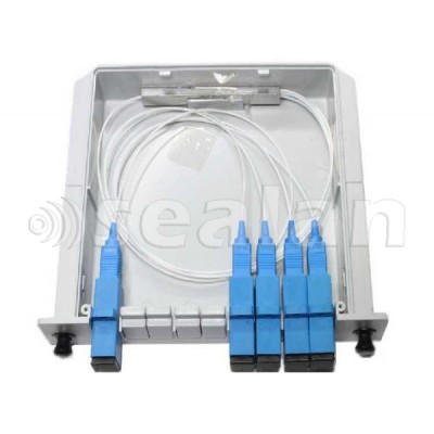 Дільник оптичний корпусний 1x4 SC/UPC (DIN LGX) сплітер (Splitter PLC) ValCord