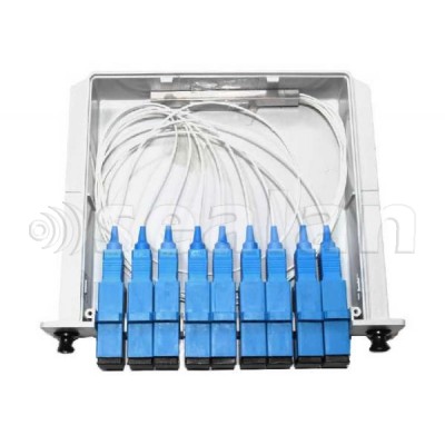 Дільник оптичний корпусний 1x8 SC/UPC (DIN LGX) сплітер (Splitter PLC) ValCord