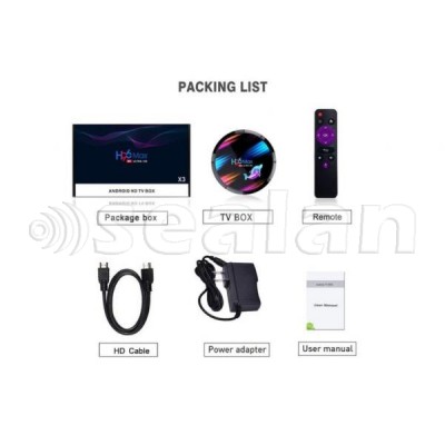 Смарт приставка H96 MAX X3 Smart TV Box (S905X3, 4/32G, Android 9.0)
