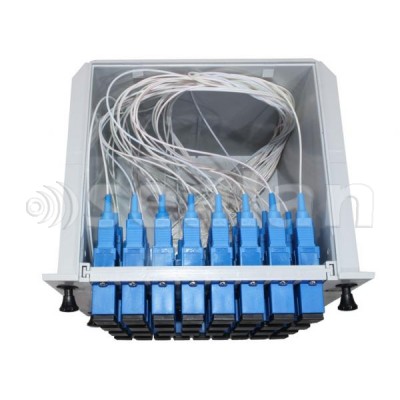 Дільник оптичний корпусний 1x32 SC/UPC (DIN LGX) сплітер вертикальний (Splitter PLC) ValCord