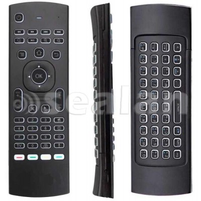 Пульт-аеромиш з клавіатурою Air mouse MX3 (підсвічування, гіроскоп, голос.упр, рус.кл)