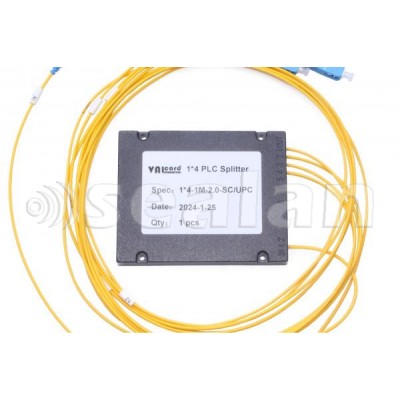 Дільник оптичний корпус ABS 1x4 SC/UPC сплітер (Splitter PLC) ValCord