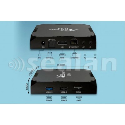 Смарт приставка X96max+ ULTRA Smart TV Box (S905X4, 4/32G, Android 11)