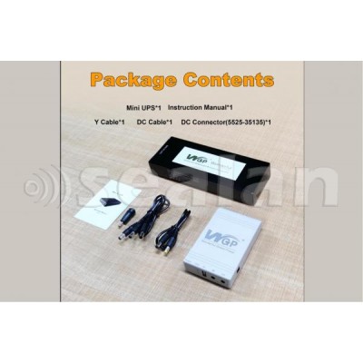 Безперебійник повербанк WGP miniUPS ДБЖ 10400mAh 25Вт 5-9-12в для роутера, ONU, смартфона