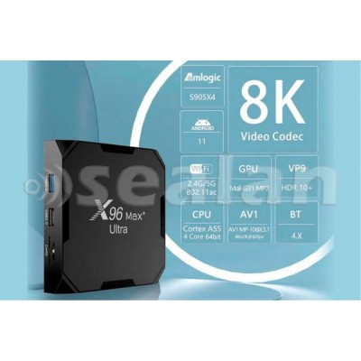 Смарт приставка X96max+ ULTRA Smart TV Box (S905X4, 4/32G, Android 11)