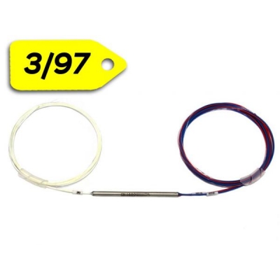 Дільник оптичний 1x2 3/97%, 0.9мм купер без конекторів (Coupler FBT), волокно G657A, ValCord