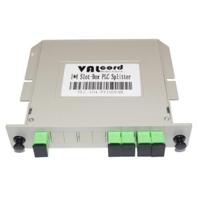 Дільник оптичний корпусний 1x4 SC/APC (DIN LGX) сплітер (Splitter PLC) ValCord