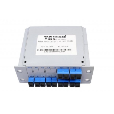 Дільник оптичний корпусний 1x12 SC/UPC (DIN LGX) сплітер (Splitter PLC) ValCord