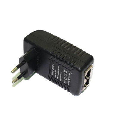 ПОЕ блок живлення (POE адаптер) 12В 12Вт (1А), 100мб, пластиковий корпус, TwinRate