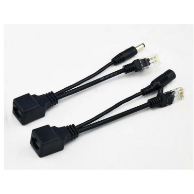 ПОЕ інжектор розгалужувач пасивний чорний POE (пара) 100Мб, 802.3at (30Вт) TwinRate