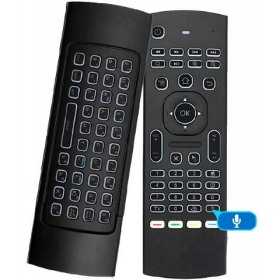 Пульт-аеромиш з клавіатурою Air mouse MX3 (підсвічування, гіроскоп, голос.упр, рус.кл)
