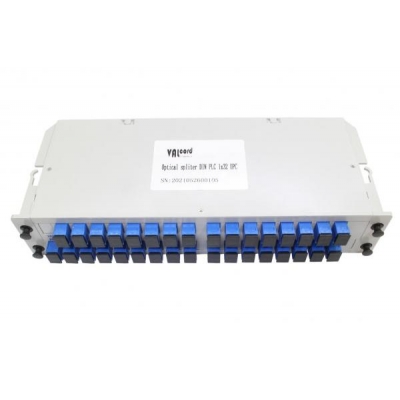 Дільник оптичний корпусний 1x32 SC/UPC (DIN LGX) горизонтальний сплітер (Splitter PLC) ValCord