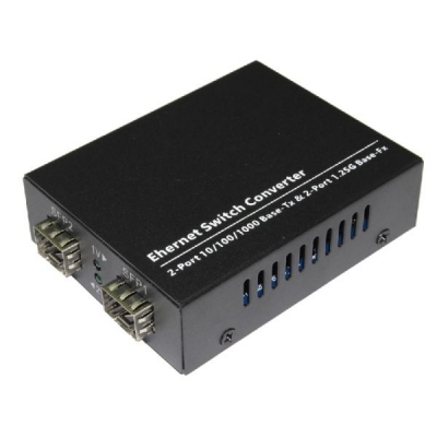 Медіаконвертер 10/100/1000mb 2SFP+2RJ45 TK-link
