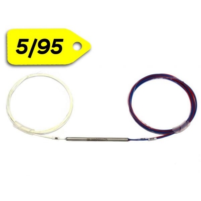 Дільник оптичний 1x2 5/95%, 0.9мм купер без конекторів (Coupler FBT), волокно G657A, ValCord Дільник оптичний 1x2 5/95%, 0.9мм купер без конекторів (Coupler FBT), волокно G657A, ValCord