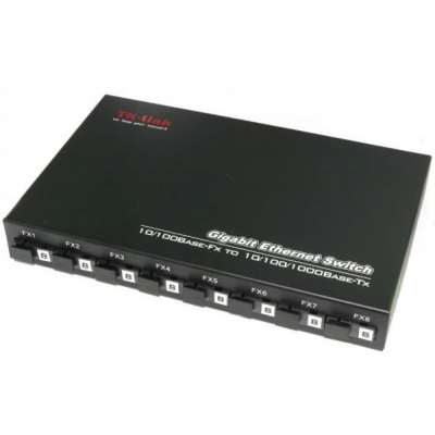 Медіаконвертер світч комутатор 8 портовий 8SC.WDM (8B)100mb + 2RJ45 10/100/1000mb TK-link