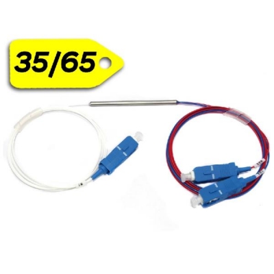 Дільник оптичний 1x2 SC/UPC 35/65%, 0.9мм, куплер (Coupler FBT), волокно G657A, ValCord