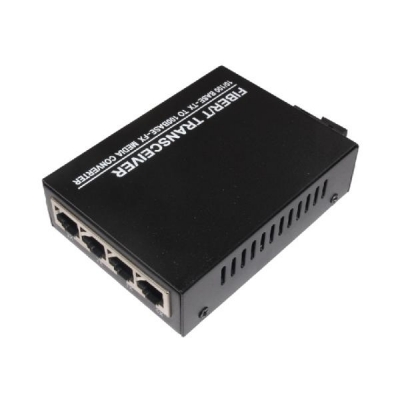 Медіаконвертер світч комутатор 4 портовий 1SC.WDM 100mb+4RJ45 100mb 1310 TK-link