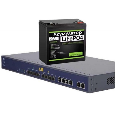 Концентратор OLT EPON 4port V1600D4-BT з одним БЖ + живлення від акумулятора V-SOL