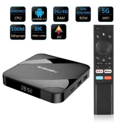 Смарт приставка TV98 ATV W2 (S905W2, 4GB/32GB, AndroidTV 14)