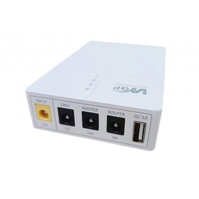 Безперебійник повербанк WGP miniUPS ДБЖ 13500mAh 27Вт 5-9-12в для роутера, ONU, смартфона